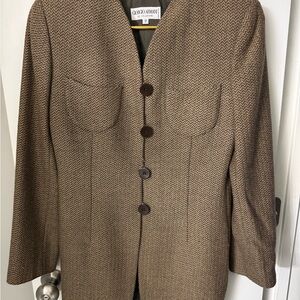 Vintage Giorgio Armani Women's Brown Blazer